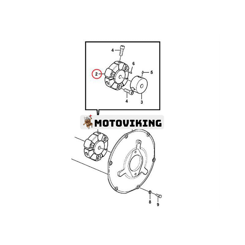 Kopplingselement VOE 14691367 för Volvo Grävmaskin EC55C