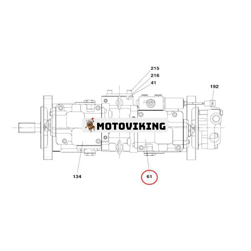 Pump K3V63DT Regulator LL00091 för CASE Grävmaskin CX130 CX160 CX180