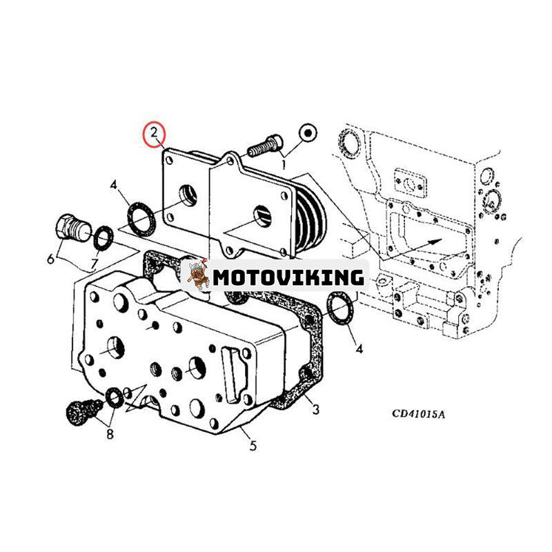 Oljekylare RE560756 RE59812 för John Deere Engine 3029 4045 6068 Lastare 260 270 280 310E 310G 310SE 310SG