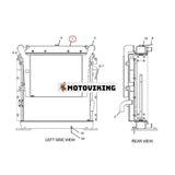 Kylare 148-9107 1489107 för Caterpillar CAT Engine 3176C 3176 Grävmaskin 345B