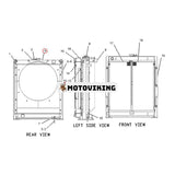 Vattenkylare 171-9008 173-4317 190-5807 för Caterpillar CAT Engine 3046 Grävmaskin 317B 318B