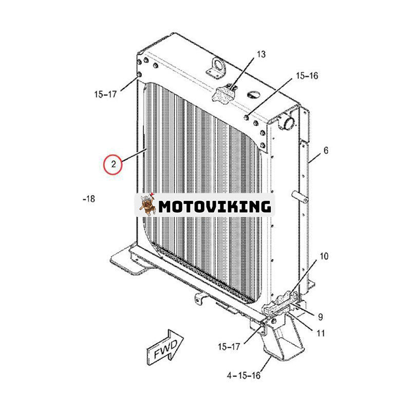 Vattenkylare 332-4567 3324567 för Caterpillar CAT Engine C15 Truck 740B 735B