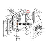 Vattenkylare 11E4-4002 11E44002 för Hyundai Grävmaskin R200W R200W-2