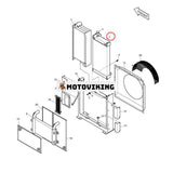 Vattentankkylare 440211-00364 44021100364 för Doosan Daewoo grävmaskin DX225LC-3