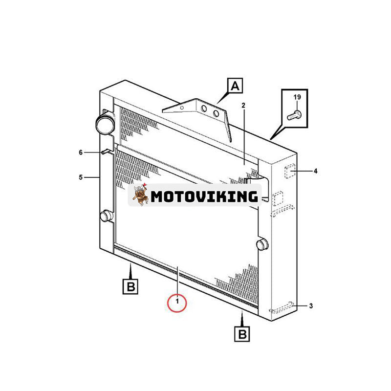 Vattenkylare VOE11110637 för Volvo Lastare L220E L150E L180E L150F L180F L220F