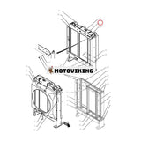 Vattenkylare YY05P00031S001 för Kobelco Grävmaskin ED150 140SR SK140SRLC SK135SRLC-2