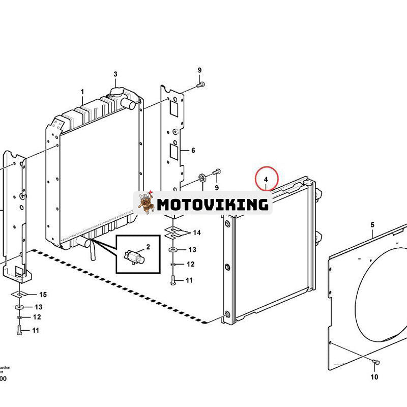 Oljekylare VOE14638979 14638979 för Volvo Grävmaskin EW60C