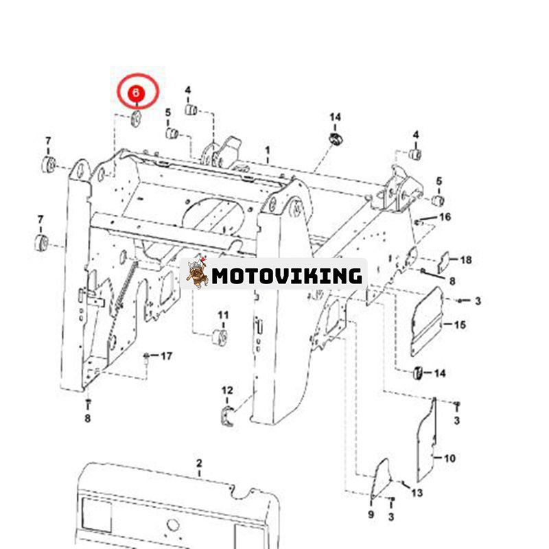 Bussning 6717356 för Bobcat Loader 773 S150 S160 T180 T190