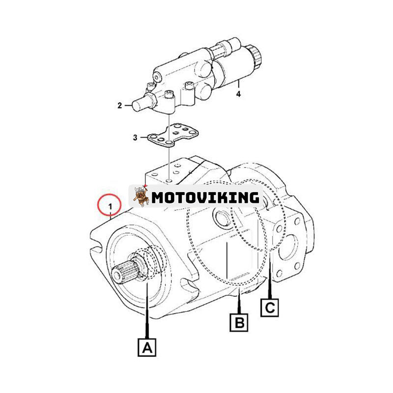 Hydraulpump VOE17487751 17487751 för Volvo A25G A30G A35G A40G A45G A45GFS