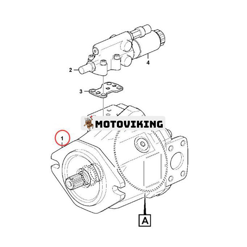 Hydraulpump VOE17487754 för Volvo ramstyrda dumper A25G A30G A35G A40G A45G A45GFS