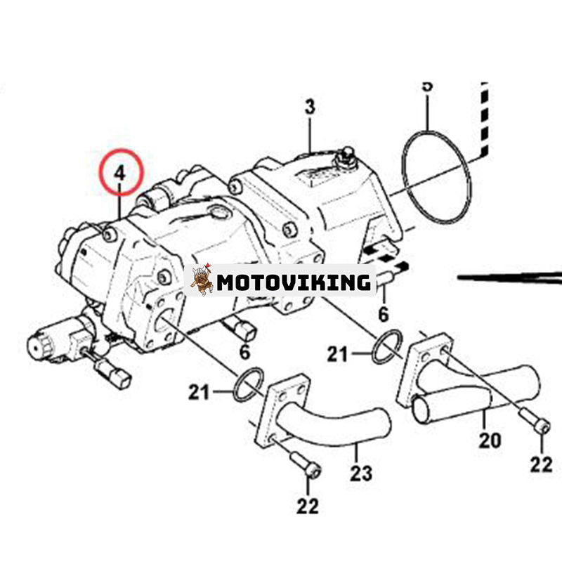Hydraulpump 15191402 17468455 för Volvo ramstyrda dumprar A25G A30G A25F A30F