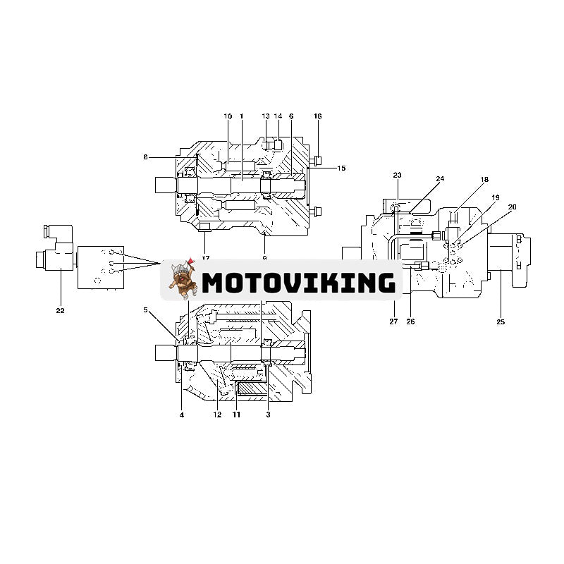 Hydraulpump 11884583 för Volvo Loader BL71 BL70