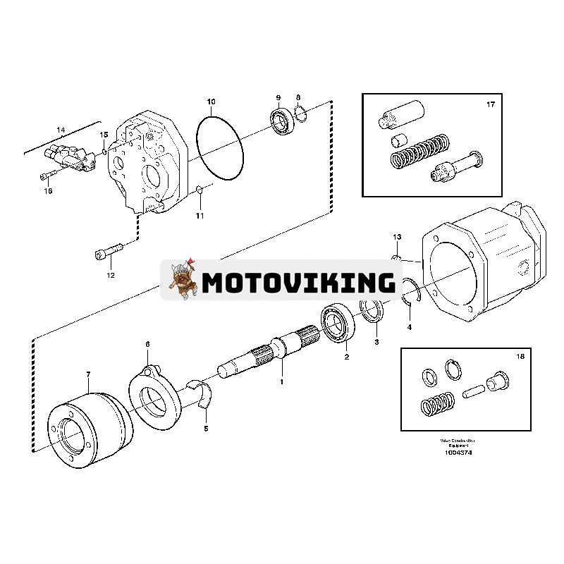 Hydraulpump VOE 11173680 för Volvo Hjullastare L70E