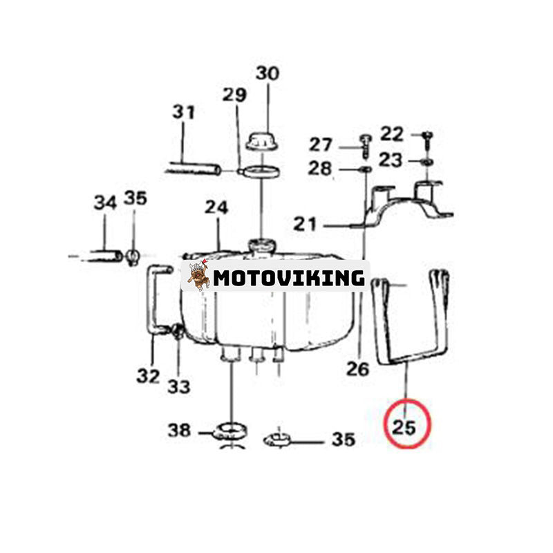 Spännband VOE11075152 för Volvo EC420 EC620 EC450 EC650 EC300 A35C A40 A35 A40 A35C