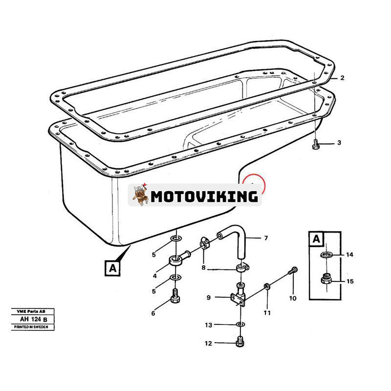 Oljetråg VOE11162235 för Volvo EW200 EC200 EW230B EC230B EC230B EW230B EW200 EC200 L90C L70C