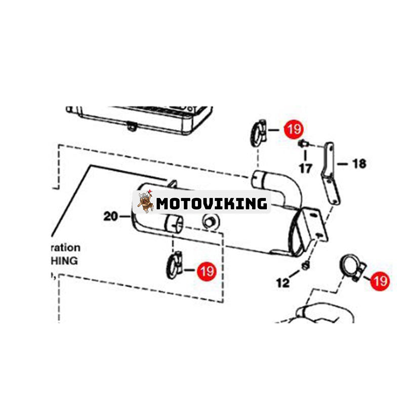 Clamp Exhaust 6682468 för Bobcat Toolcat 5600