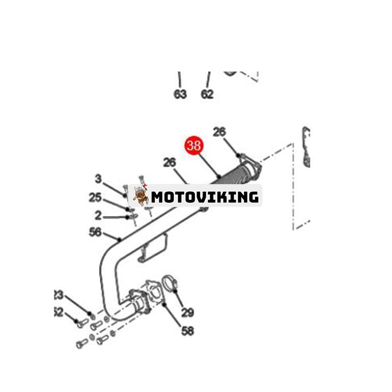 Avgasslang 6915352 för Bobcat teleskophandtag T2250 T2556 T3571