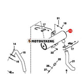 Avgasljuddämpare 6689582 för Kubota Engine V2003TMDI Bobcat Grävmaskin 337 341