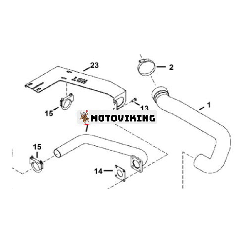 Avgasrör 7000322 för Bobcat Grävmaskin 430