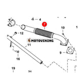 Avgasrör 7130725 för Bobcat Loader S160 S185 S205 T180 T190