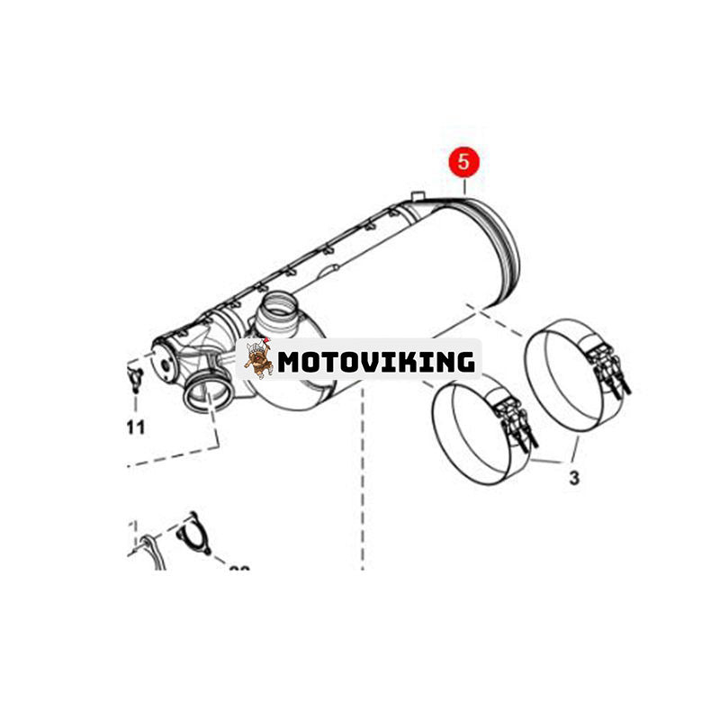 Ljuddämpare 7297423 för Doosan Engine D34 Bobcat Loader S850 S750 S770 T870 T750 T770 A770