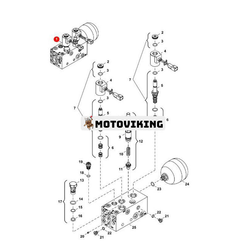 Hydrauliskt grenrör 7204476 för Bobcat grävmaskin E25 E26