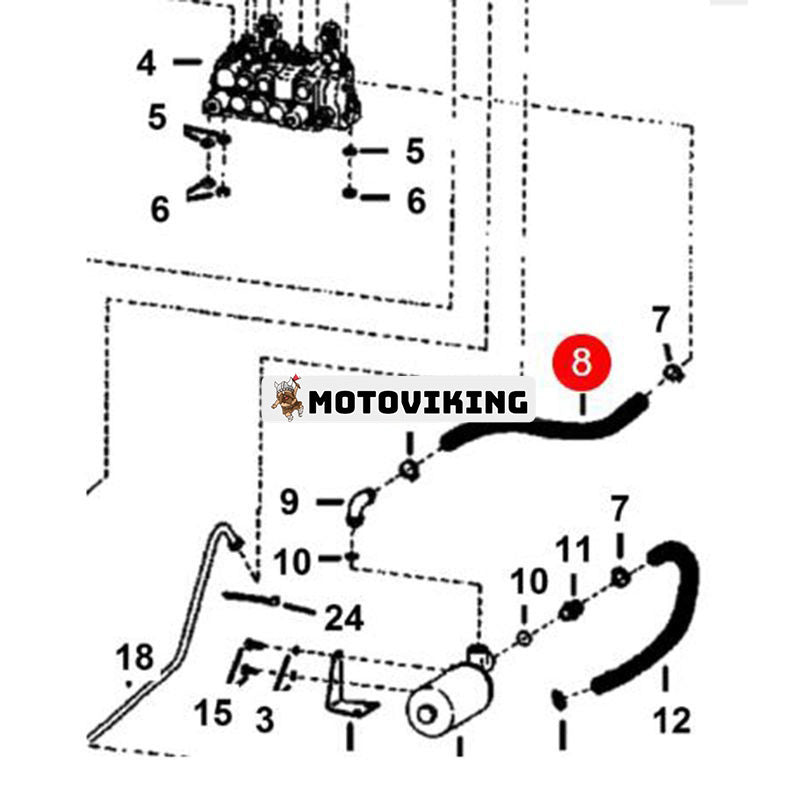 Hydrostatisk slang (säljs per fot) 6673825 för Bobcat grävmaskin 225 231 325