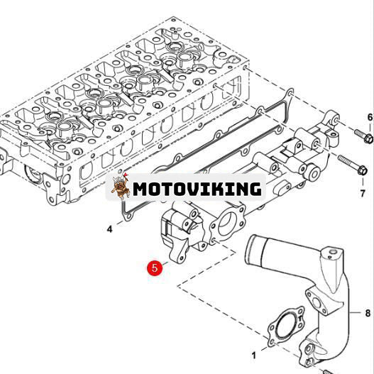 Insugningsrör 7030368 för Bobcat Loader S510 S590 T550