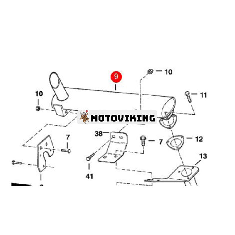 Ljuddämpare 6667955 för Deutz Engine BF4M1011 Bobcat Loader 863 873