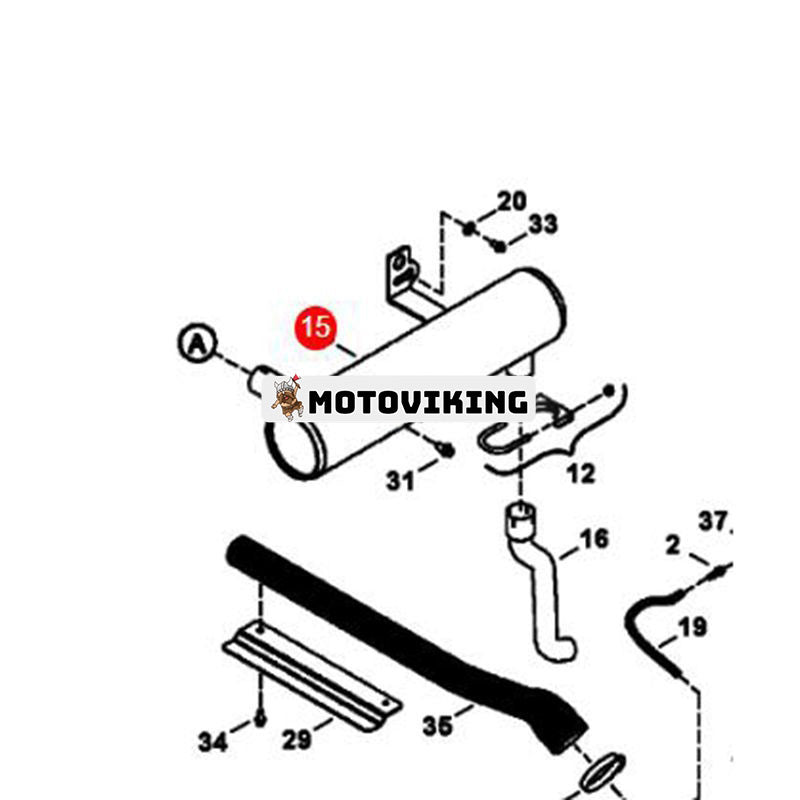 Ljuddämpare 6698326 för Bobcat Grävmaskin 331 334 335