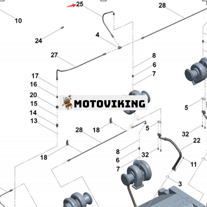 Flexibel slang 3635129 för Cummins Engine QSK60