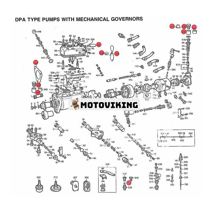 CAV översyn ombyggnadssats Iucas DPA Roto dieselinsprutningspump för Delphi Massey Ferguson MF Ford traktor