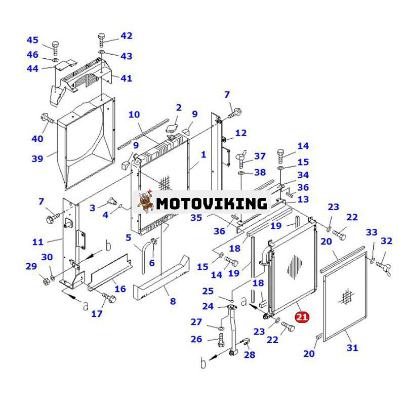 Oljekylare 203-03-67321 för Komatsu Engine SAA4D102E-2 Grävmaskin PC100L-6 PC100-6 PC120-6 PC130-6