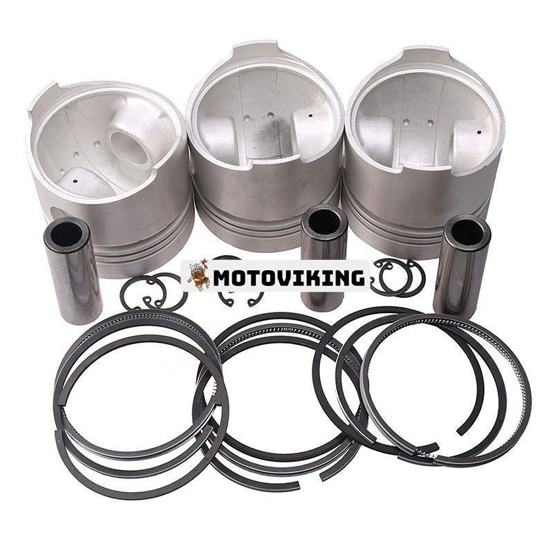 Kolv & kolvringssats STD 78mm för Kubota D1105 motor B2910HSD B7800HSD B3030HSD F3680 KX71 KX71H traktor