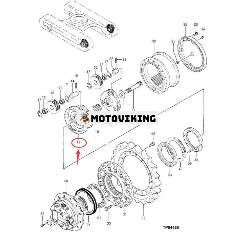 Planet Carrier Assembly 1013926 för John Deere grävmaskin 110