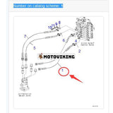 Slang 1200MM 208-62-71120 för Komatsu PC550LC-8 PC450-8 PC450-7 PC400-8 PC400-7 grävmaskin