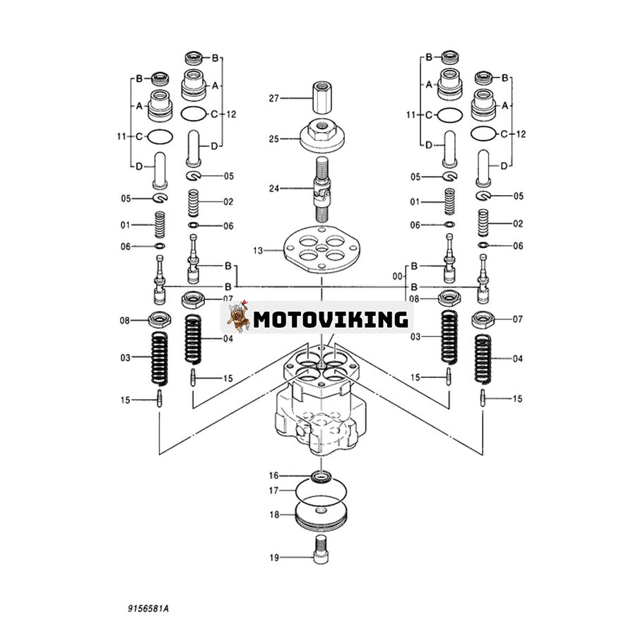 Hydraulisk pilotkontrollventil 9156581 9149232 9149234 för Hitachi Excavator EX100-5 EX120-5 EX130H -5 EX130K -5 EX150LC-5 EX200-3 EX200-5 EX220-5 EX300-5 EX350K-5 EX370-5 EX200-3 EX200-5 EX220-5 EX300-5 EX350K-5 EX370-5