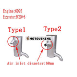 Ljuddämpare 6209-11-5231 6735-11-5541 för Komatsu Engine 6D95 6D102 Grävmaskin PC200-6 PC210-6 PC220-6 PC220LC-6