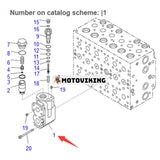 Huvudkontrollventil 723-40-84500 för Komatsu Grävmaskin PC200-8 PC210-8K PC220-8 PC230NHD-8K PC270-8 PC290-8K