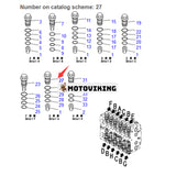 Huvudkontrollventil 723-46-43100 för Komatsu PC200-7 PC210-11 PC220-8 PC228US-3 PC240LC-8 PC270LC-8 PC290LL-11 PC350-7