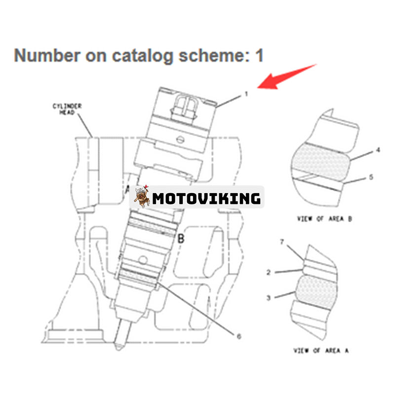 Bränsleinsprutare 177-4754 för Caterpillar CAT Engine 3126B 3126E Grävmaskin 322C 325C M325C