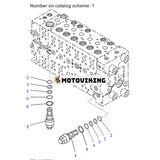 Huvudavlastningsventil 723-40-57200 för Komatsu grävmaskin PC200-8 PC240LC-10 PC270-8