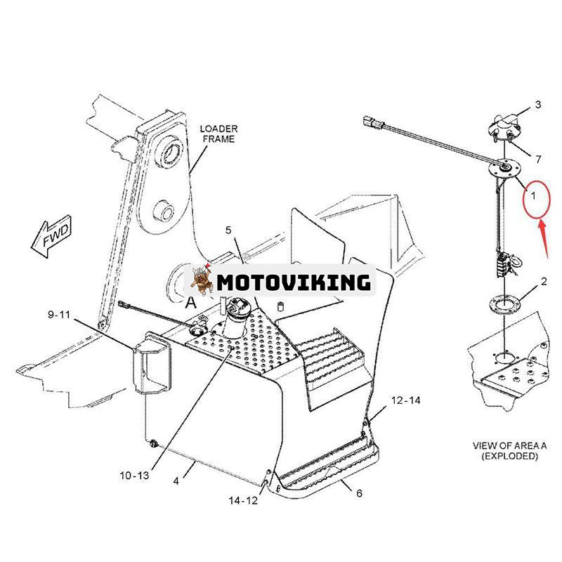 Bränslenivågivare 223-4942 för Caterpillar CAT 434E 444E Grävlastare 3054C motor