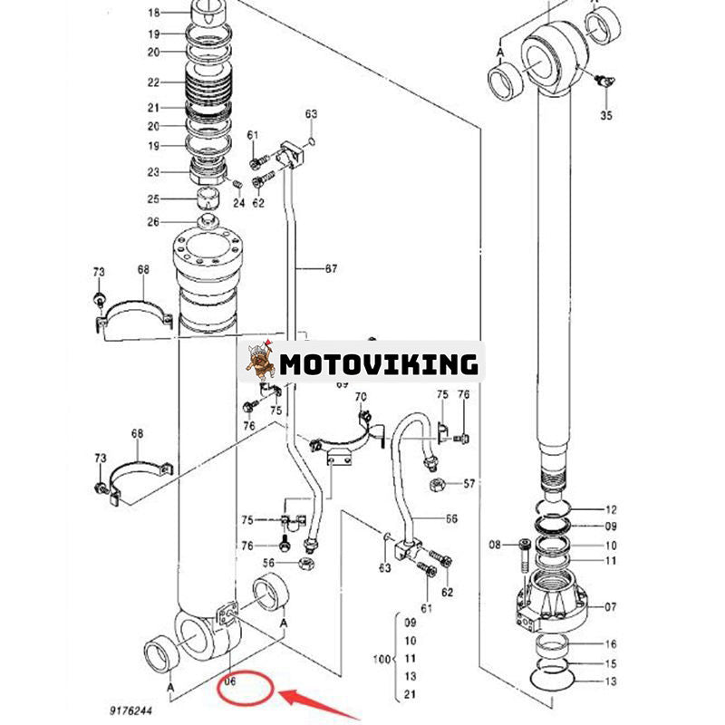 Armbussning 4381859 för Hitachi EX300-5 EX370HD-5 ZX160W ZX200 ZX450 ZX450H ZX600 grävmaskin