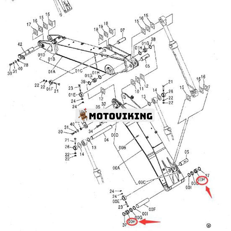 Bombussning 4443880 för Hitachi RX2300-3 ZX120-3 ZX130K-3 ZX180LC ZX180LC-3 ZX210W ZX210W-3 grävmaskin