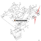 Armbussning 4381983 för Hitachi EX300-5 ZX210K ZX210K-3 ZX270 ZX270-3 ZX280L-3 ZX280LC-3 grävmaskin