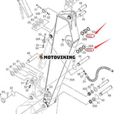 Armbussning 4443881 för Hitachi ZX200-3F ZX200-3G ZX200-5G ZX200-E ZX200-X ZX200LC-5G ZX225USR ZX225USR-3 grävmaskin