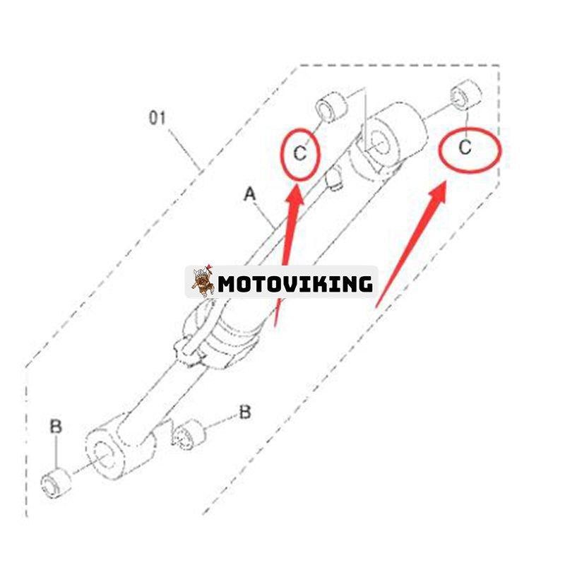 Armbussning 4332285 för Hitachi grävmaskin EX220-5 EX230-5 ZX250LC-3G ZX250LC-5B ZX270 ZX270-3