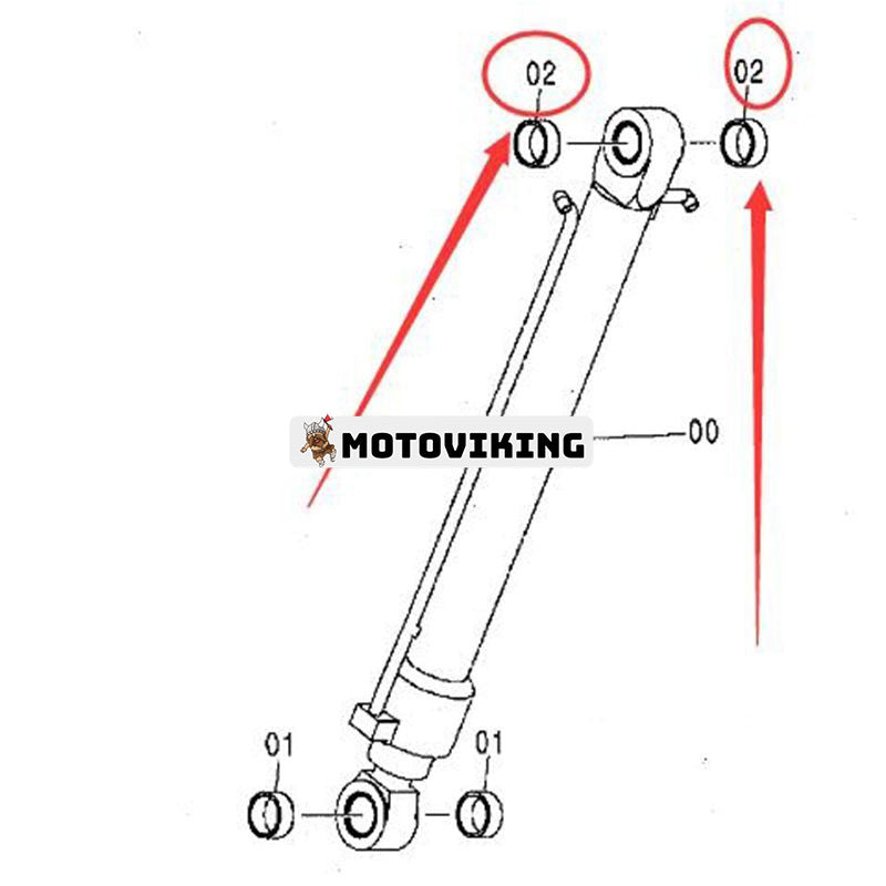 Armbussning 4352400 för Hitachi EX120-5 EX130H-5 EX135UR EX150LC-5 EX200-3 ZX120 ZX120-3 ZX200 ZX200-3 grävmaskin