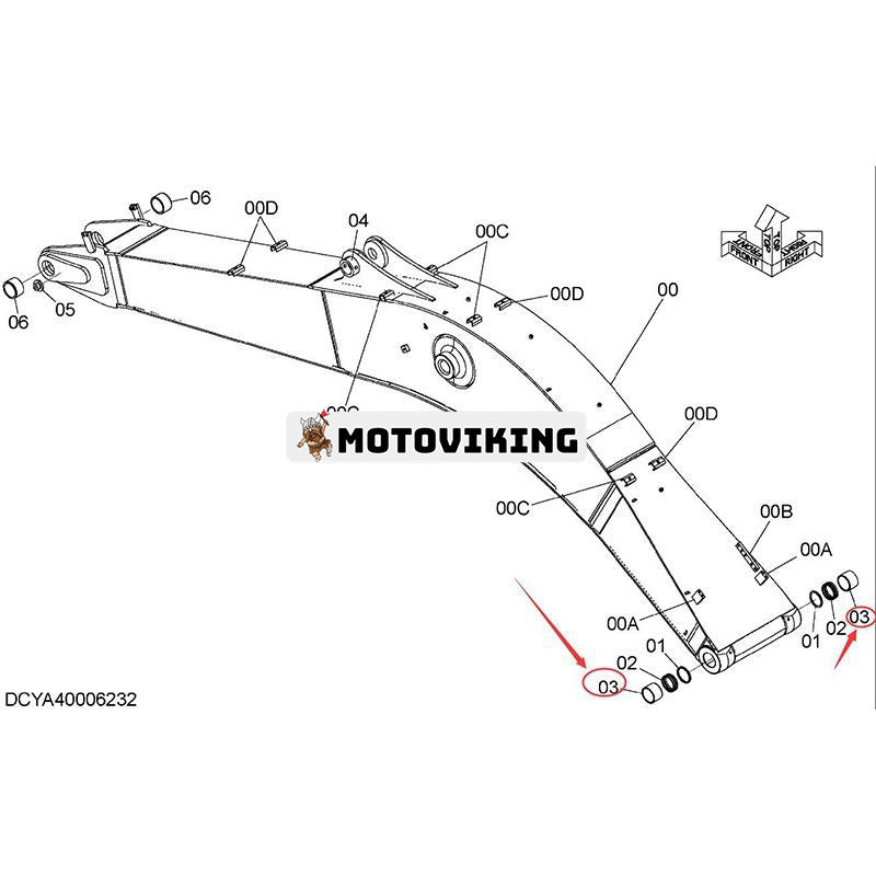 Bombussning 4723759 för Hitachi grävmaskin ZH200-A ZX200-5G ZX200LC-5G ZX210F-5G ZX210H-5G ZX210K-5G ZX210LCH-5G